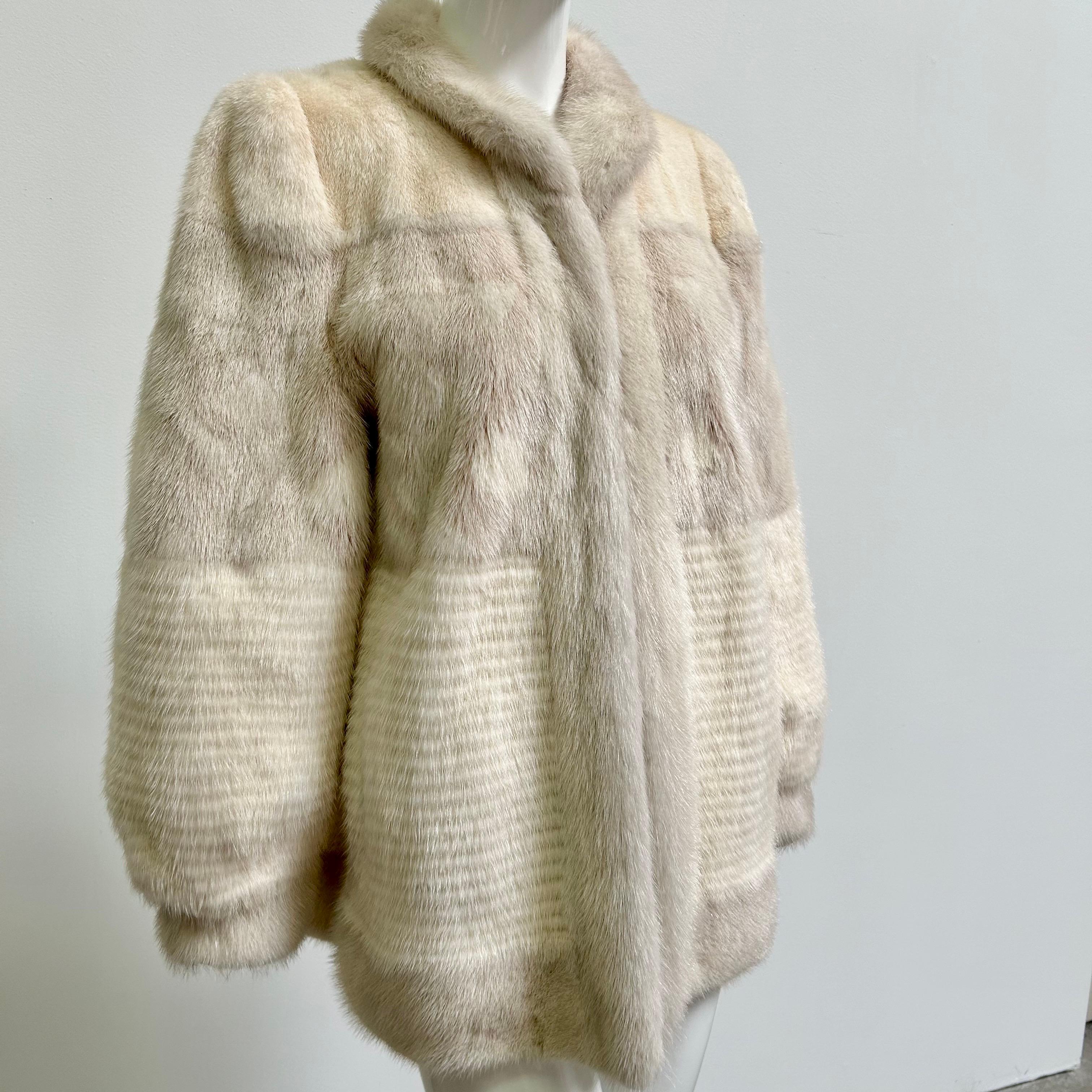 Vintage Aladino Stefani Platinum + Silver Mink Fur Jacket/ Coat 4