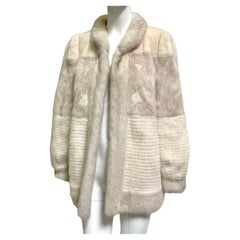 Vintage Aladino Stefani Platinum + Silver Mink Fur Jacket/ Coat