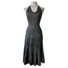 Vintage Alaïa Black Halter Bodysuit & Fishtail Knit Skirt Set