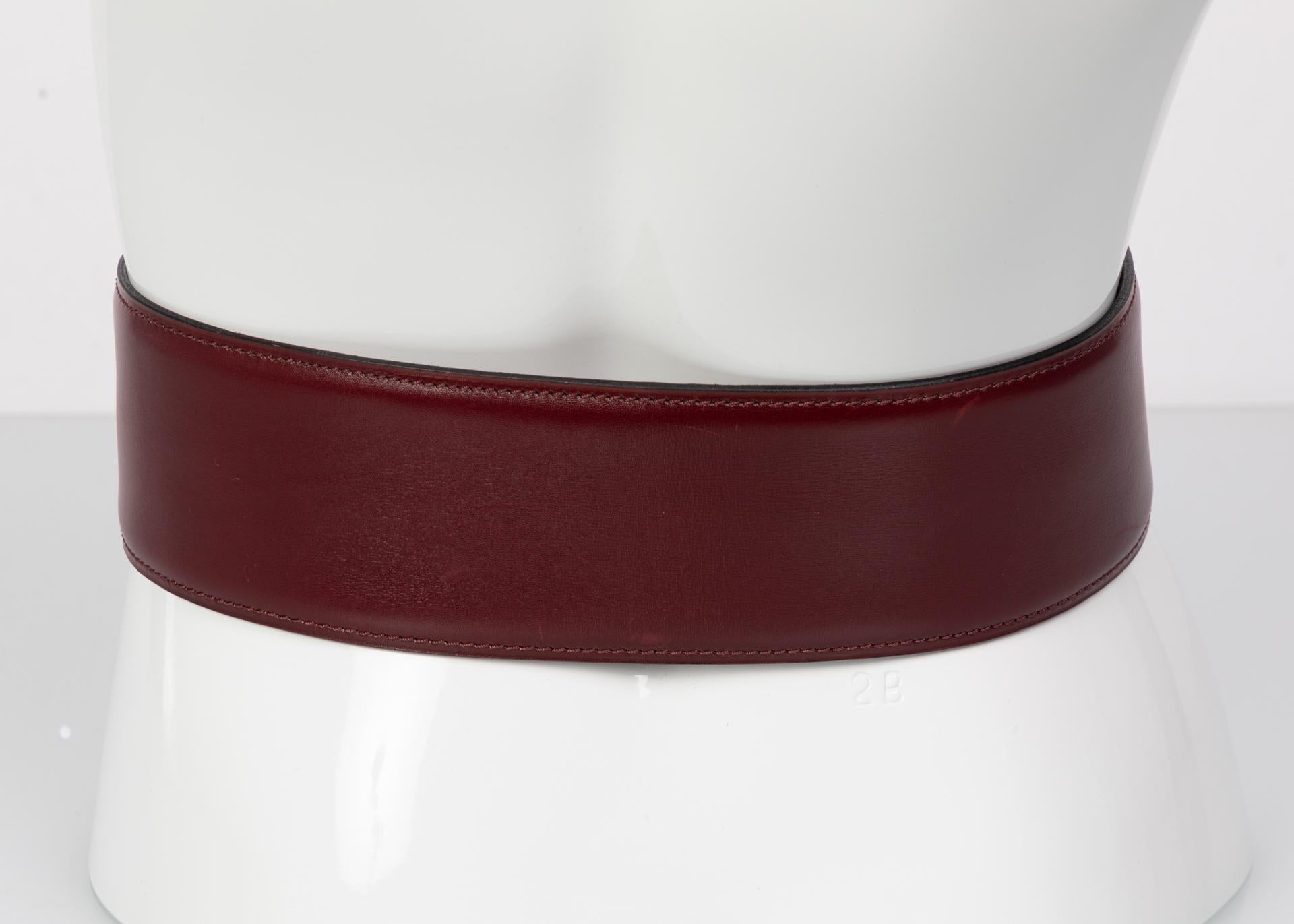 burgundy waist belt