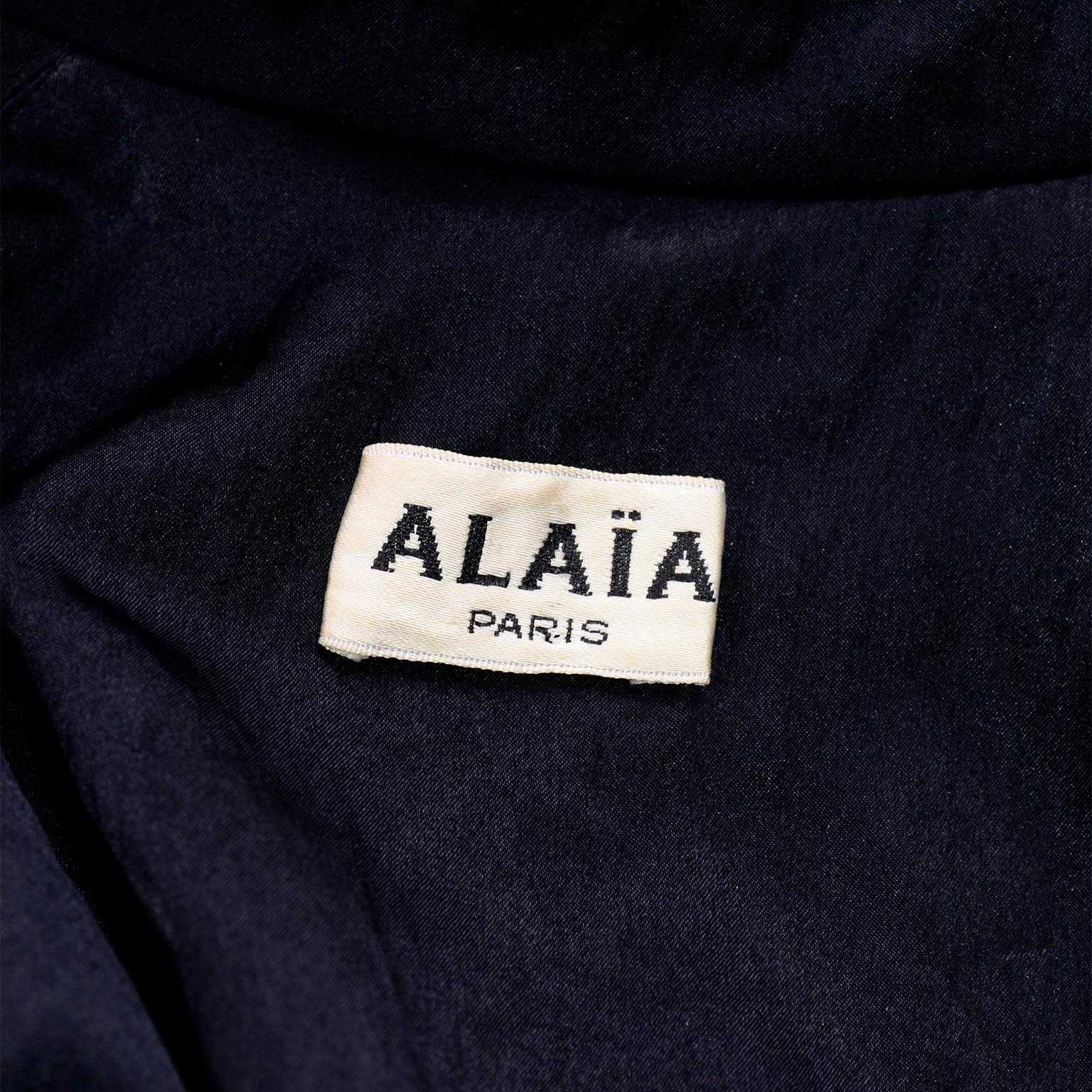Vintage Alaia Paris Raincoat 1990s Black Trench Coat 10