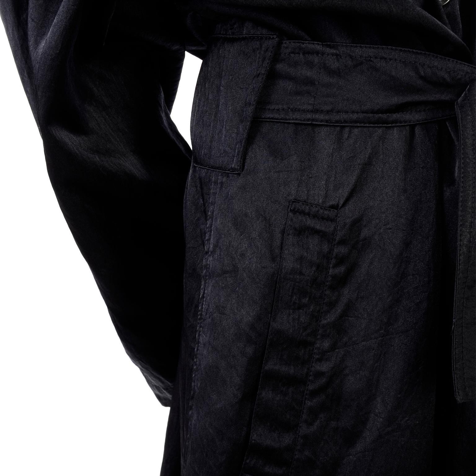 Vintage Alaia Paris Raincoat 1990s Black Trench Coat 3