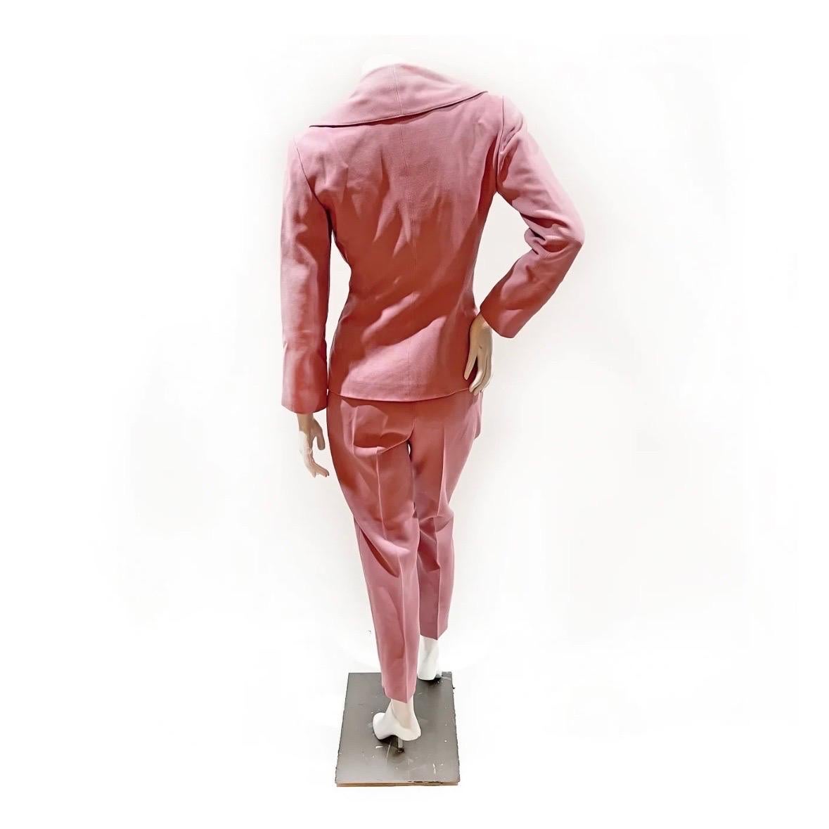 pink pinstripe suit women's