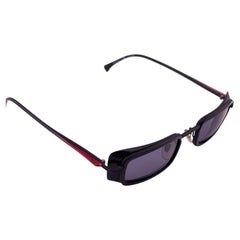 Vintage Alain Mikli 5012 Black & Red Made in France Sunglasses 1989