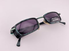 Vintage Alain Mikli 5012 Camouflage Green & Black Made in France Sunglasses 1989