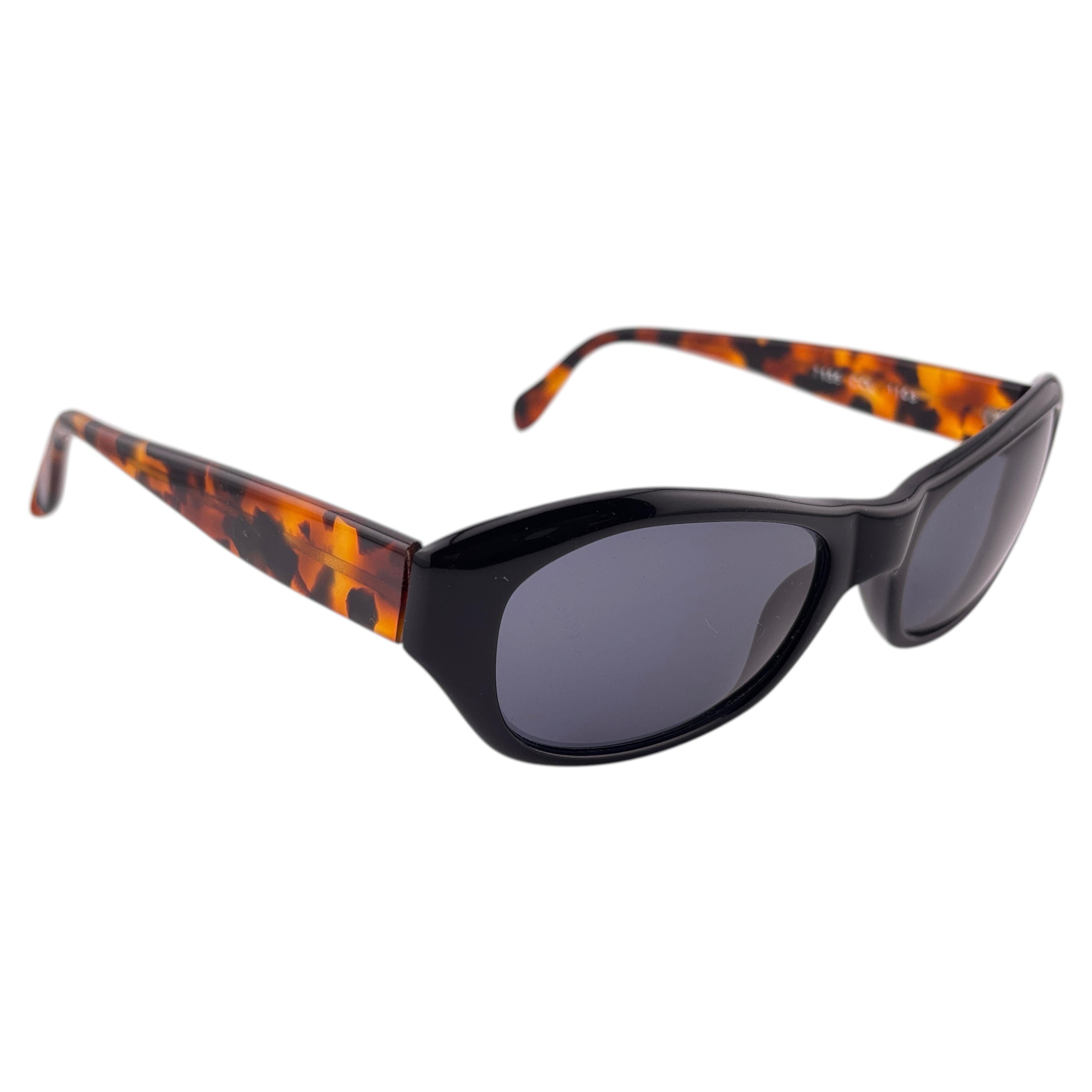 Pre-owned Alain Mikli Vintage 7155 Tortoise & Black Made In France Sunglasses 1989