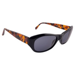 Vintage Alain Mikli 7155 Tortoise & Black Made in France Sunglasses 1989