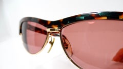 Lunettes de soleil vintage Alain Mikli Paris 615 Turquoise Marbré Tortue