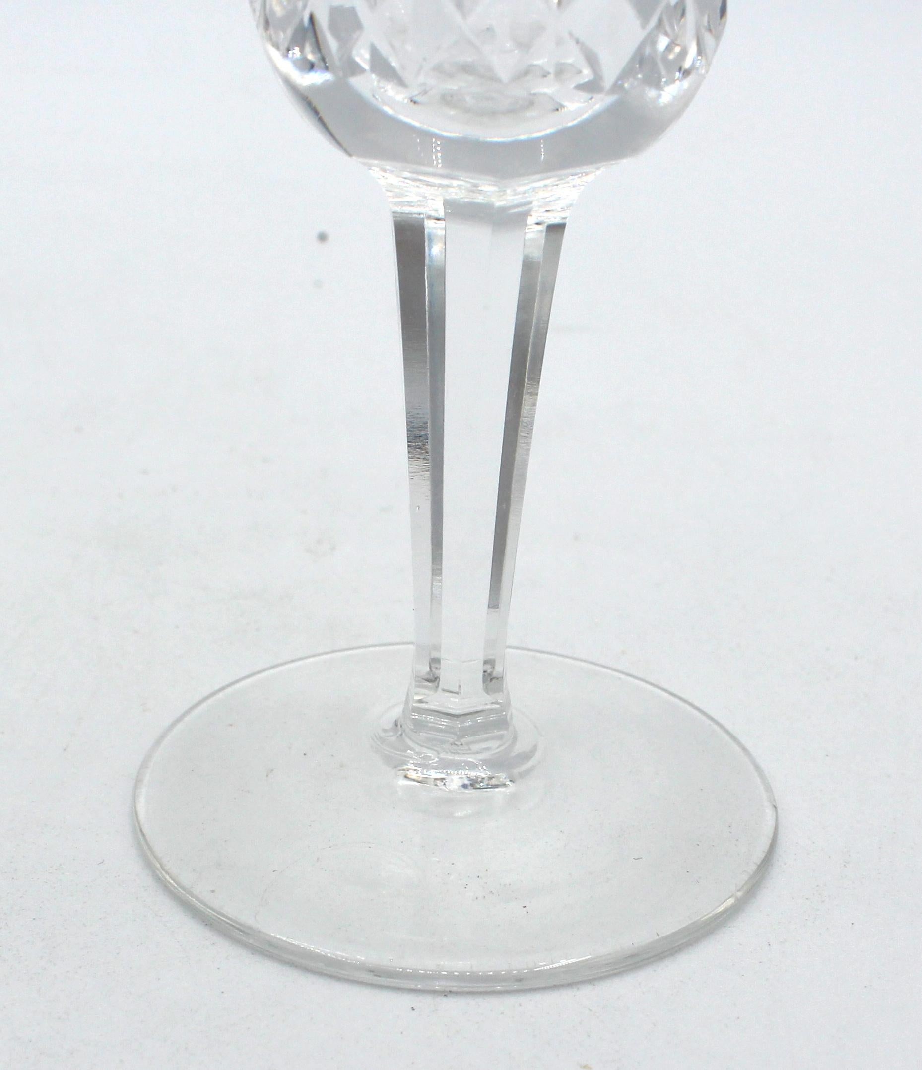 cut crystal sherry glasses