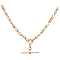 Albert Chaîne collier vintage en or rose 9 carats