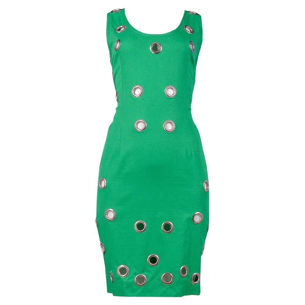 Vintage Alberta Ferretti - Vestito senza maniche Greene & Greene in vendita