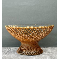 Vintage Albini for Bonacini “Primavera” Rattan Table