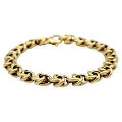 Vintage Aldebert Chunky Kette Gliederarmband aus poliertem 18 Karat Gelbgold