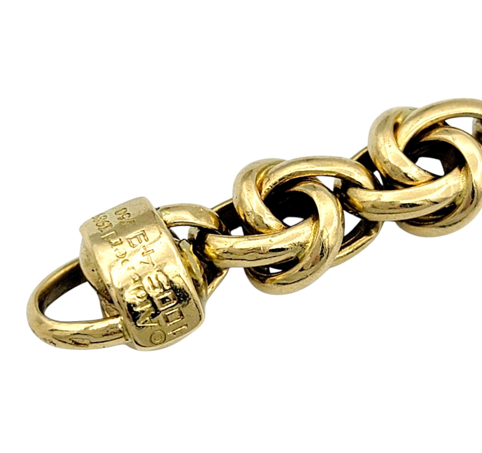 Aldebert Bracelet à maillons épais vintage en or jaune poli 18 carats en vente 1