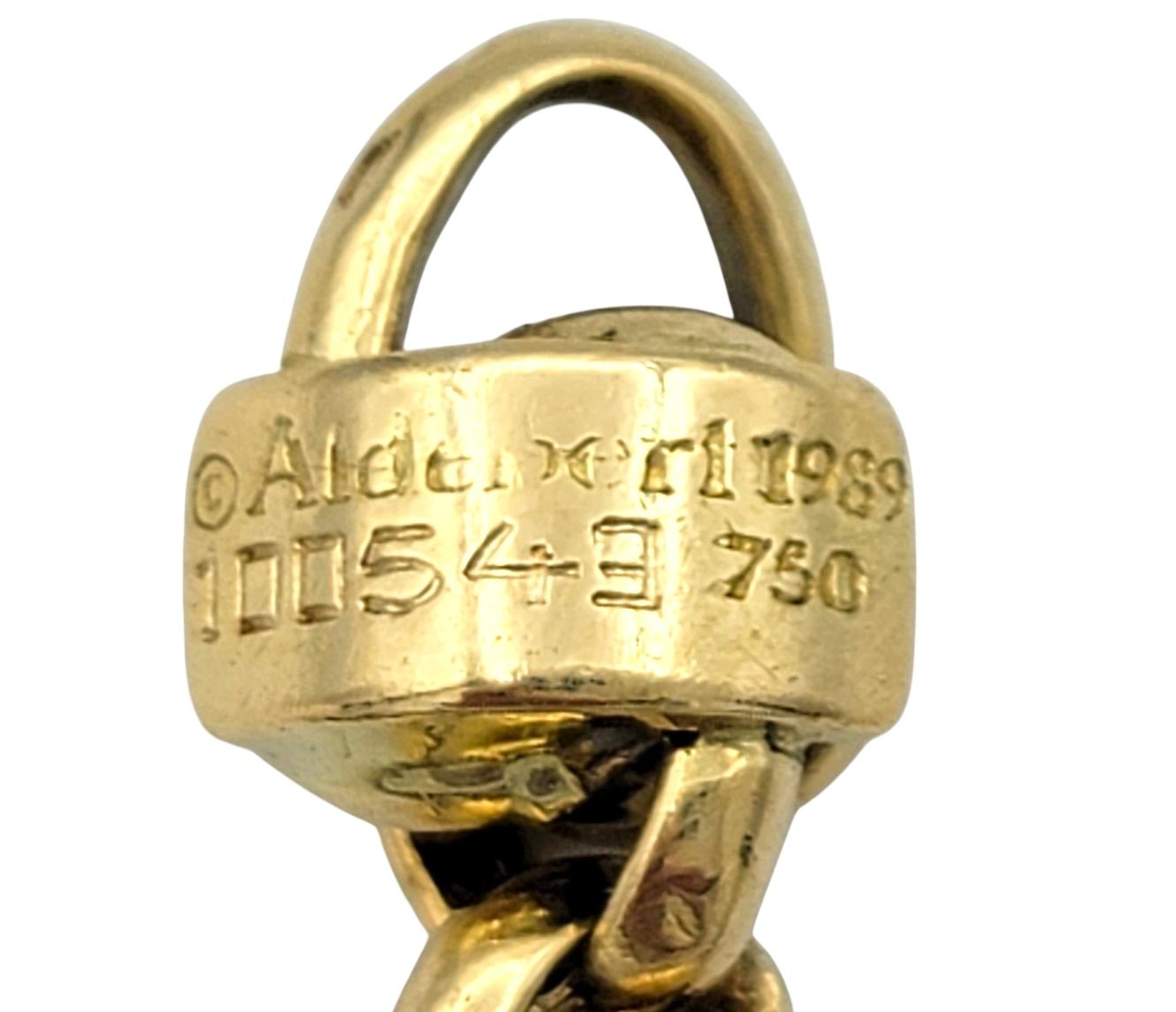 Aldebert Bracelet à maillons épais vintage en or jaune poli 18 carats en vente 2