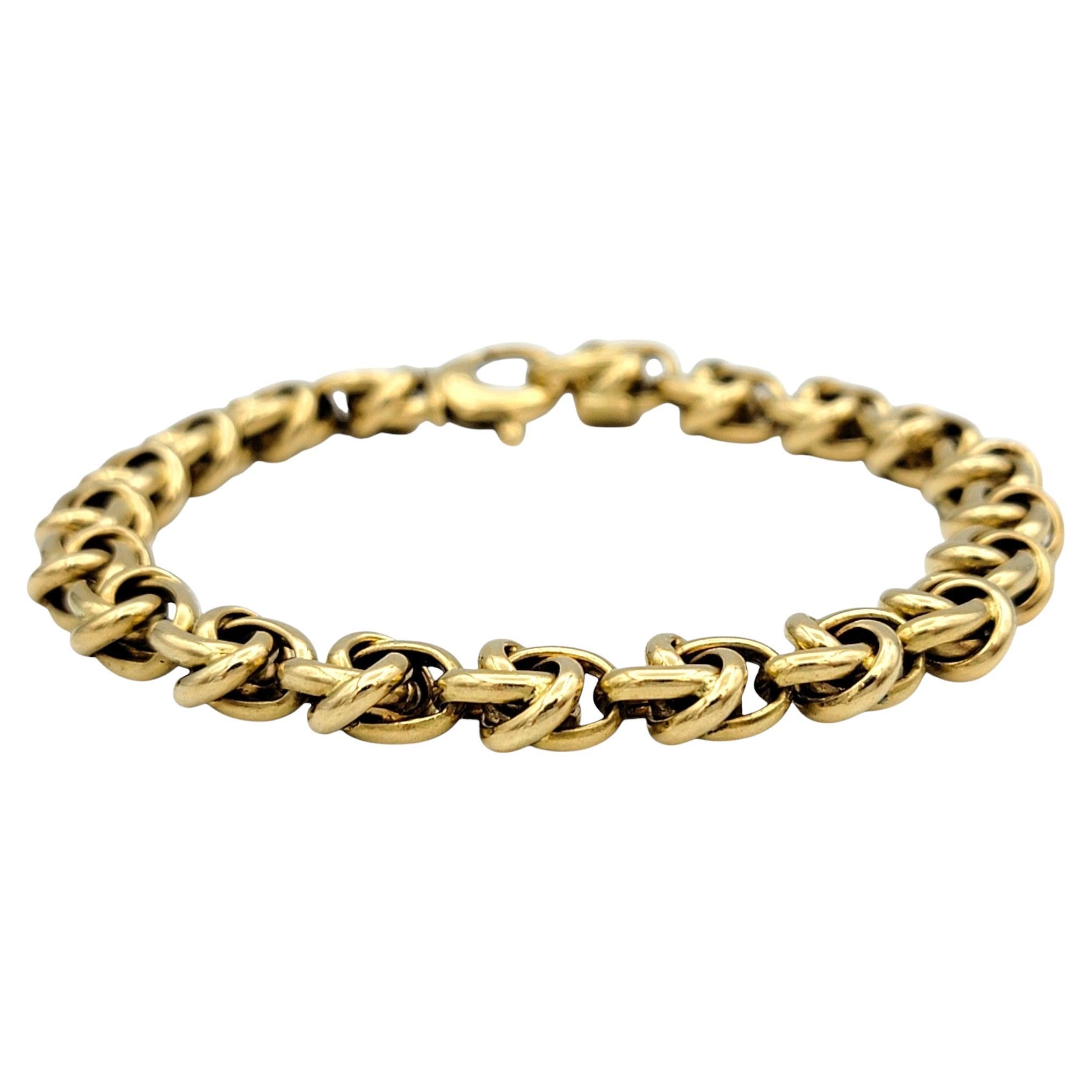 Vintage Aldebert Chunky Chain Link Bracelet in Polished 18 Karat Yellow Gold