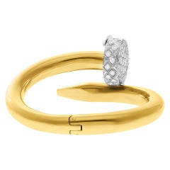 Vintage Aldo Cipullo Juste Un Clou Nail Bracelet with Diamonds