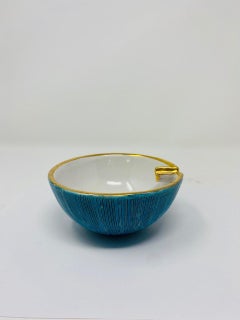 Vintage Aldo Londi Bitossi Ceramic Ashtray, Lighter and Cigarette Holder Italy