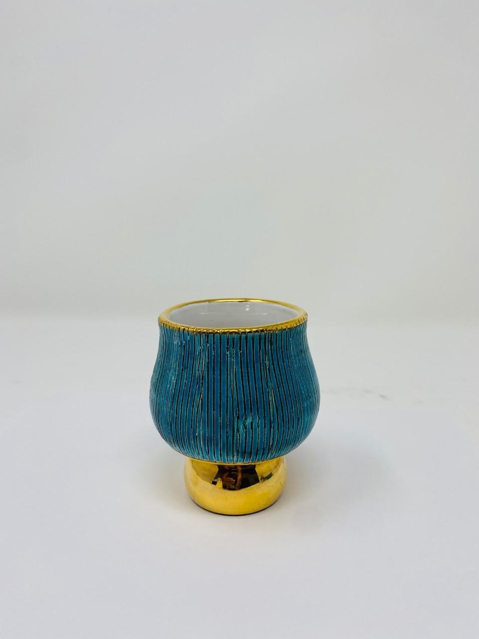 Aschenbecher, Leuchte und Zigarettenhalter aus Keramik von Aldo Londi Bitossi, Italien (Handgefertigt) im Angebot