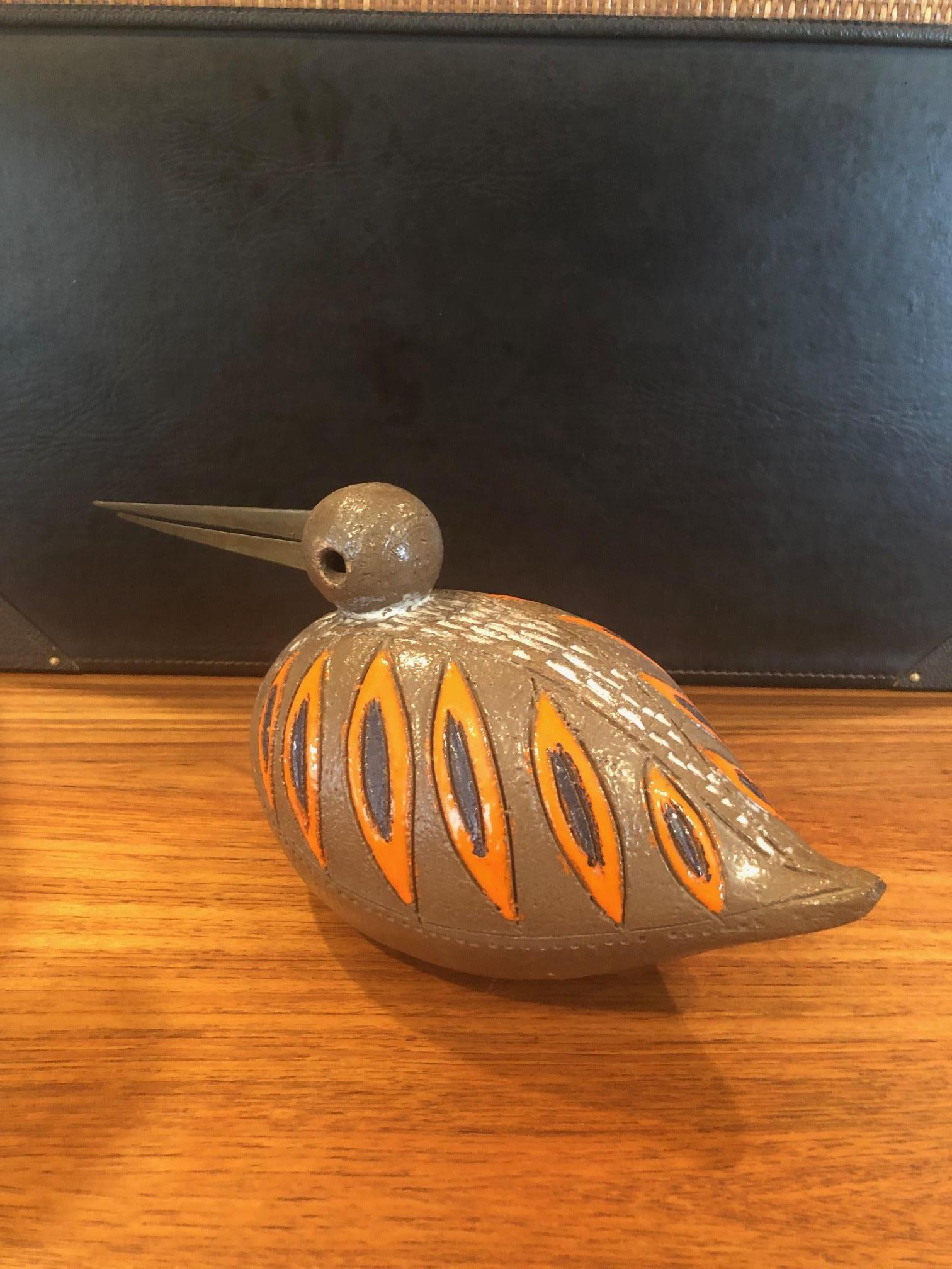 Vintage Aldo Londi Italian Ceramiche Bird / Duck Sculpture by Bitossi Raymor 4