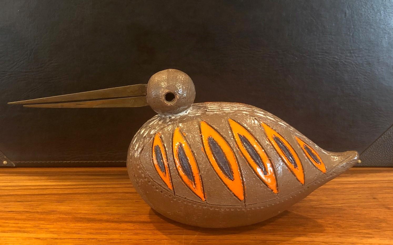 Vintage Aldo Londi Italian Ceramiche Bird / Duck Sculpture by Bitossi Raymor 5