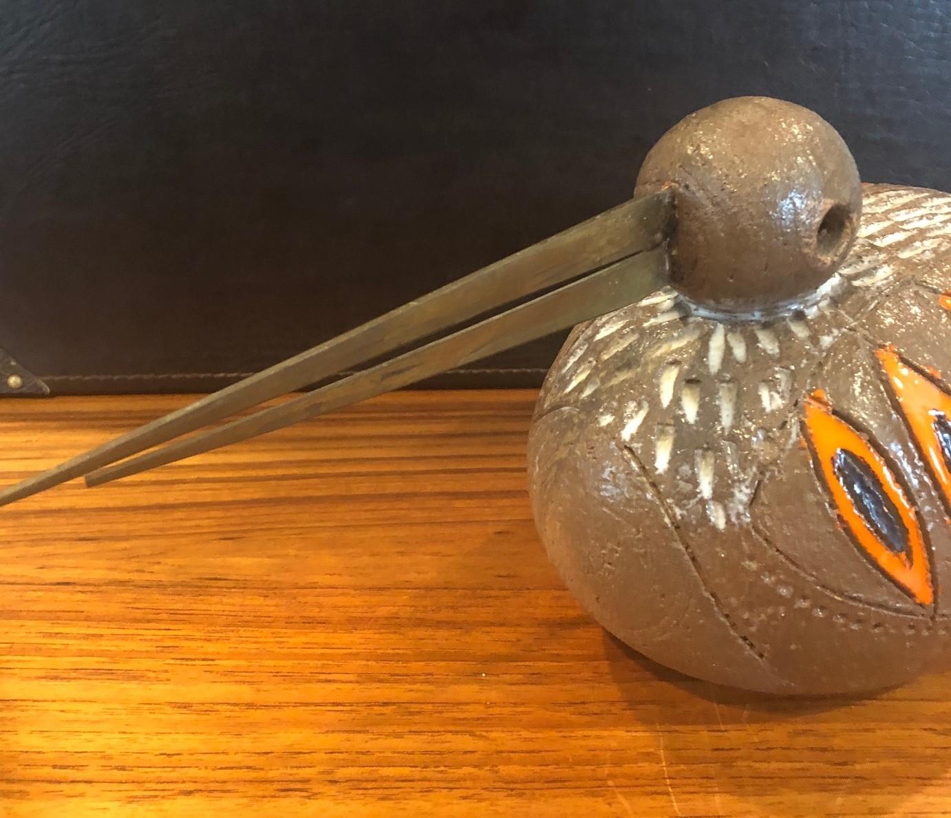 Vintage Aldo Londi Italian Ceramiche Bird / Duck Sculpture by Bitossi Raymor 6