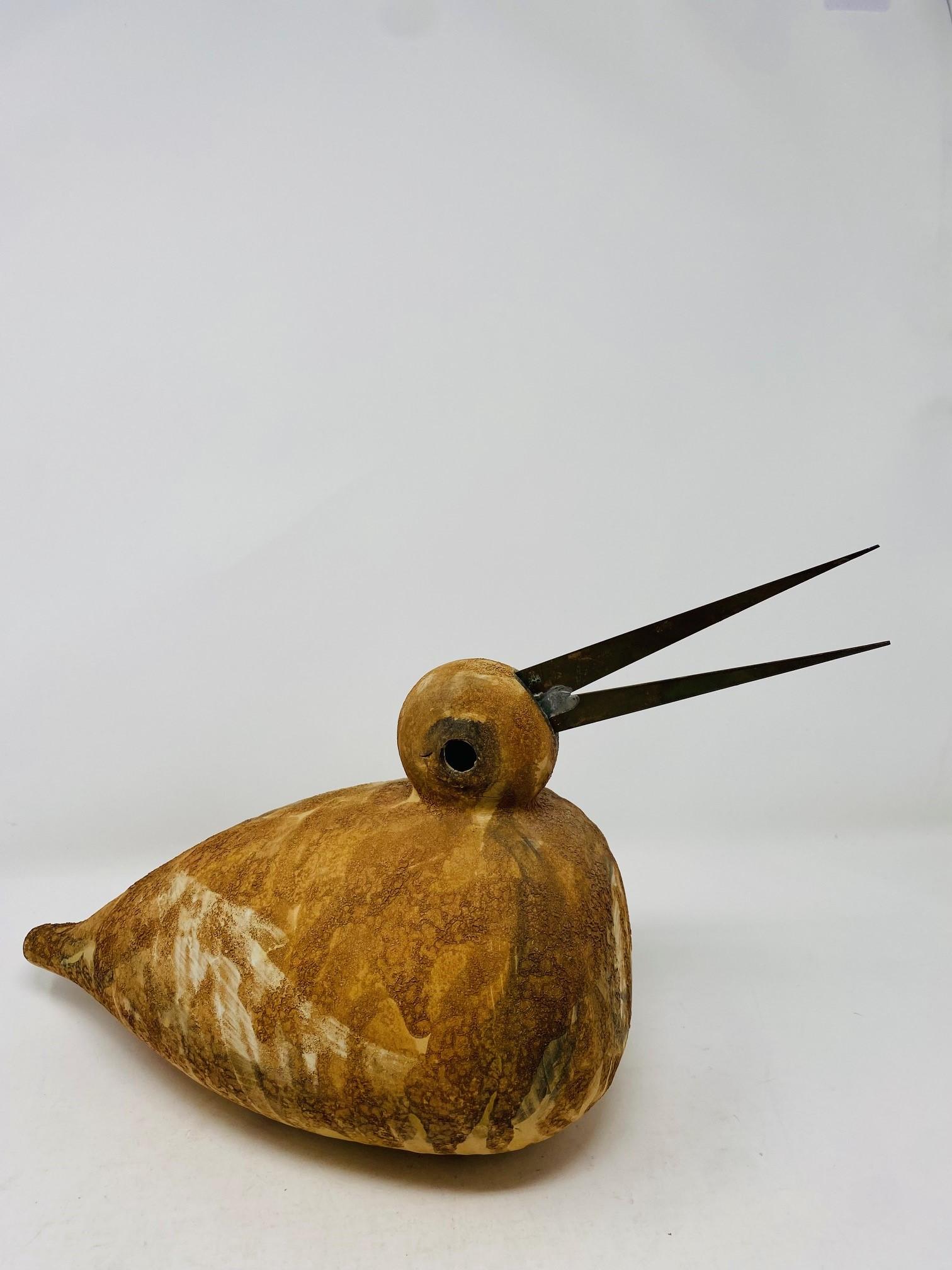 Italienische Vintage-Keramik-Skulptur eines Vogels / Entens aus Aldo Londi von Bitossi Raymor, Vintage im Angebot 3
