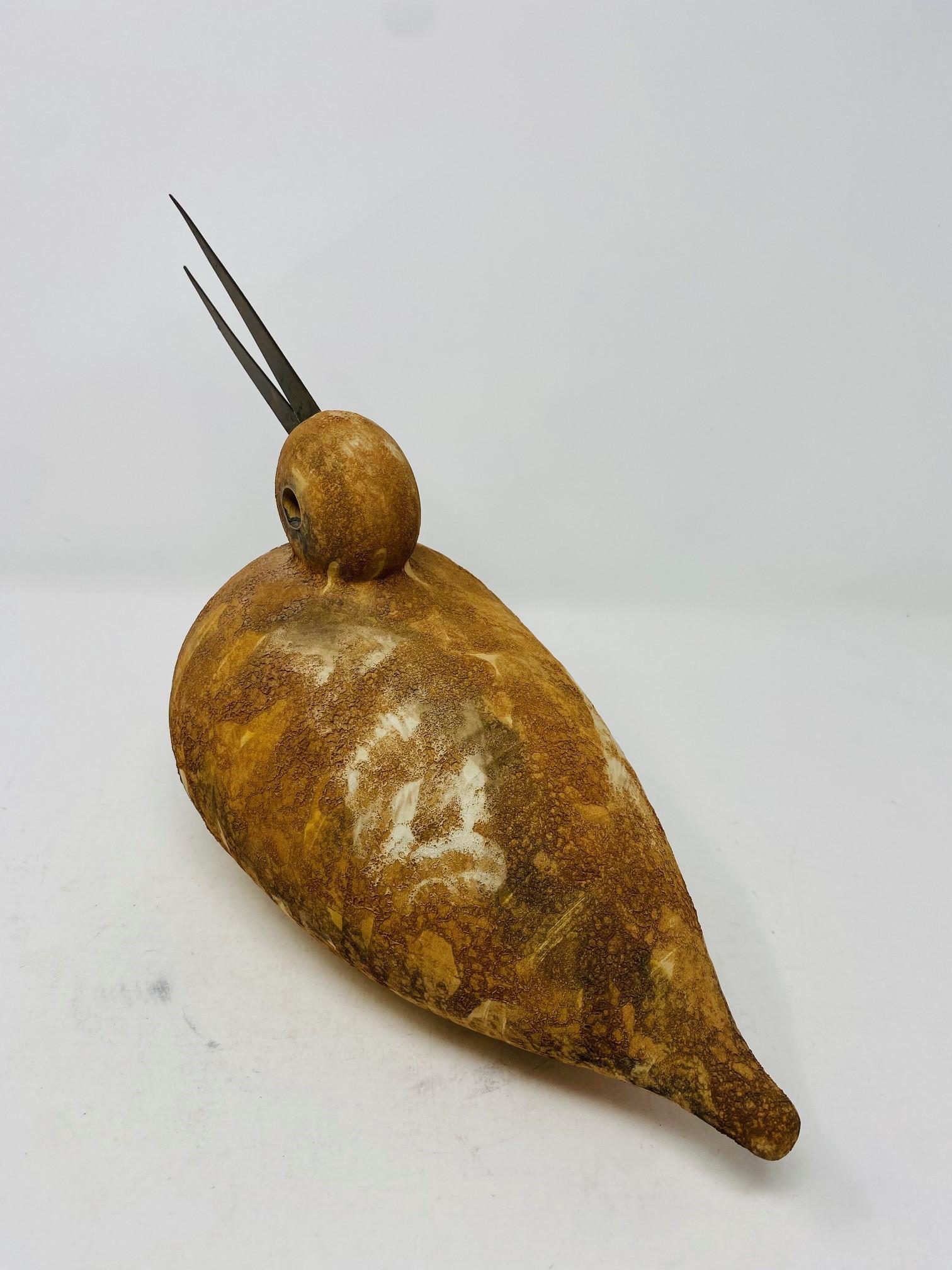 Italienische Vintage-Keramik-Skulptur eines Vogels / Entens aus Aldo Londi von Bitossi Raymor, Vintage im Angebot 7
