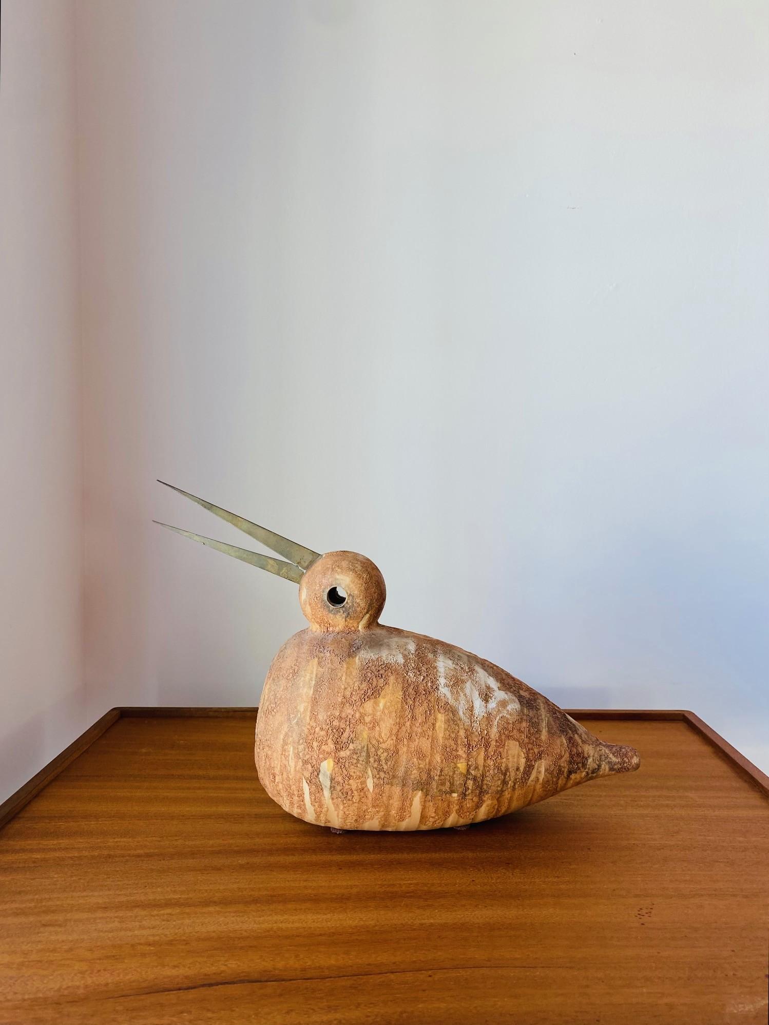 Italienische Vintage-Keramik-Skulptur eines Vogels / Entens aus Aldo Londi von Bitossi Raymor, Vintage im Angebot 9