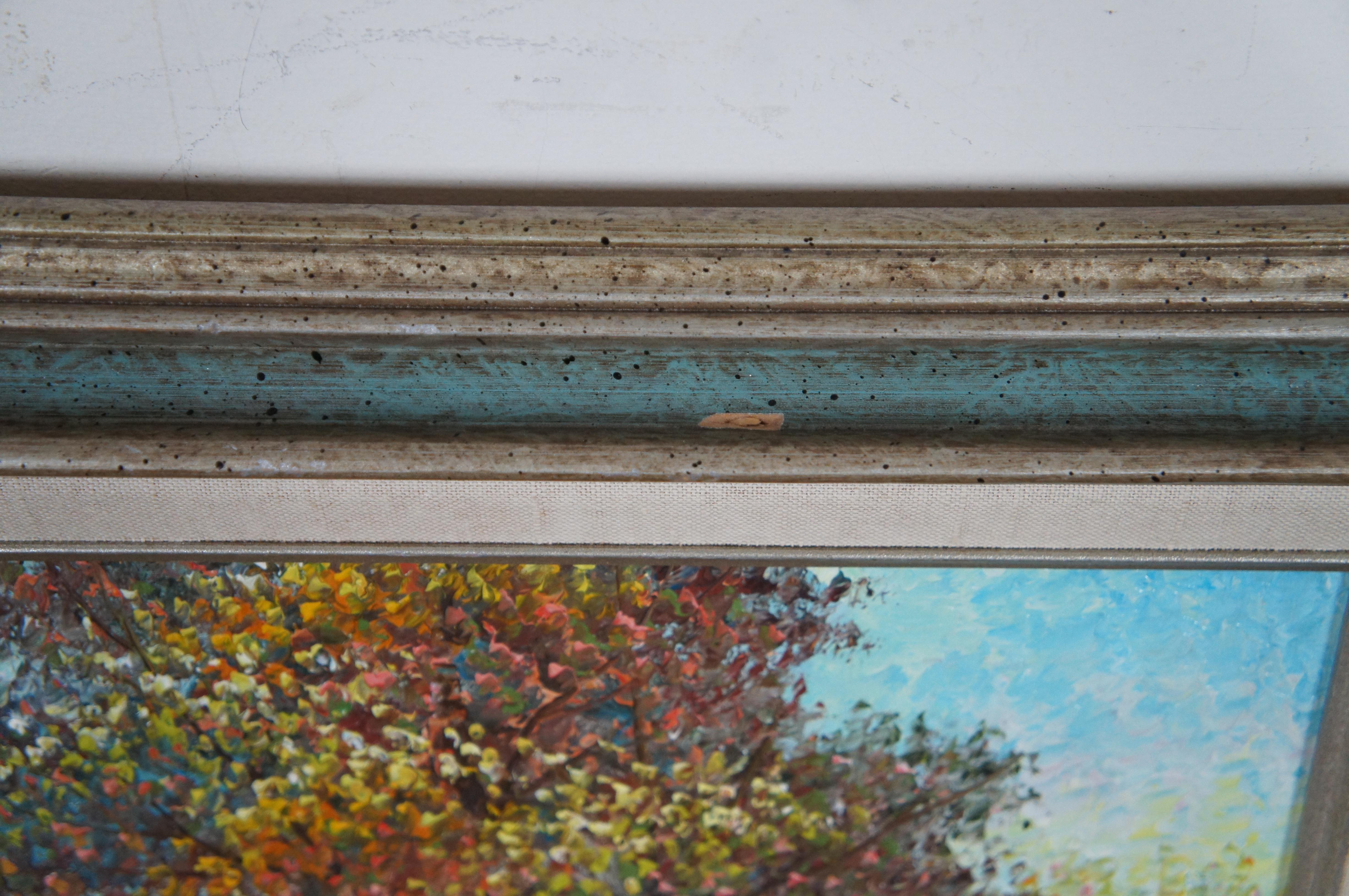 Vintage Alen Walters Impressionist Landscape Painting Oil on Canvas Framed 4