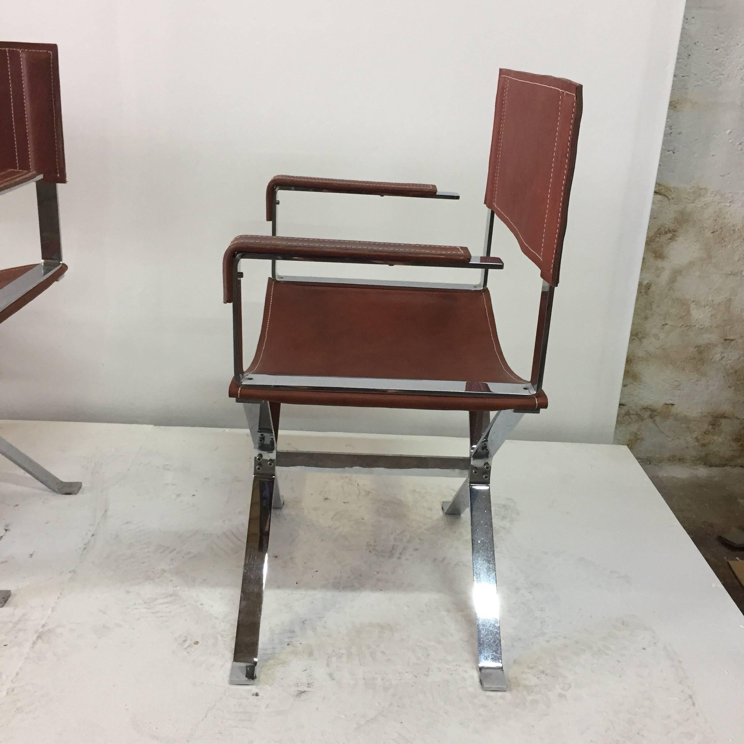 Vintage Alessandro Albrizzi Director Armchairs, Set of Four 1
