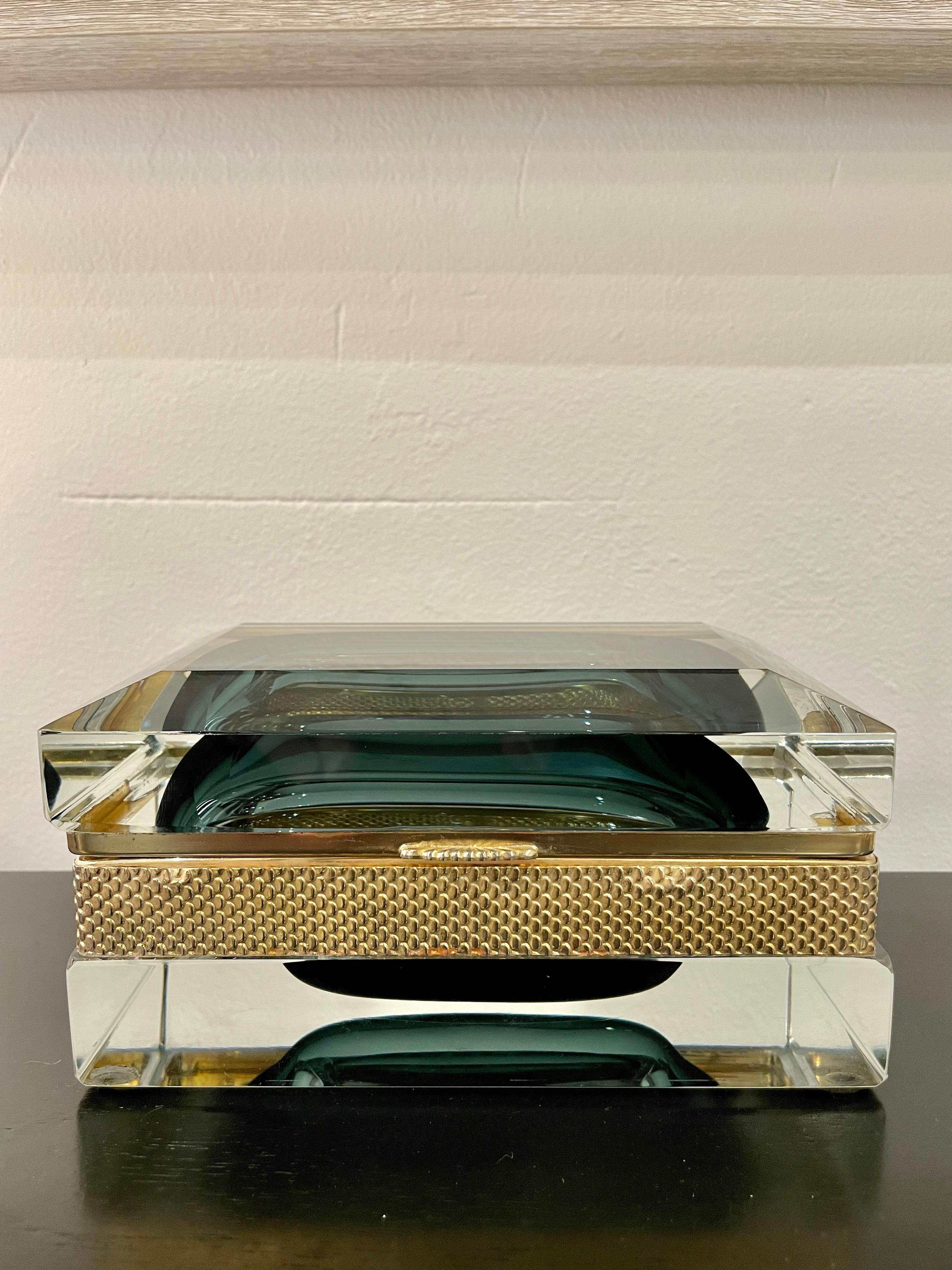 Vintage Alessandro Mandruzzato Faceted Murano Glass Box 4
