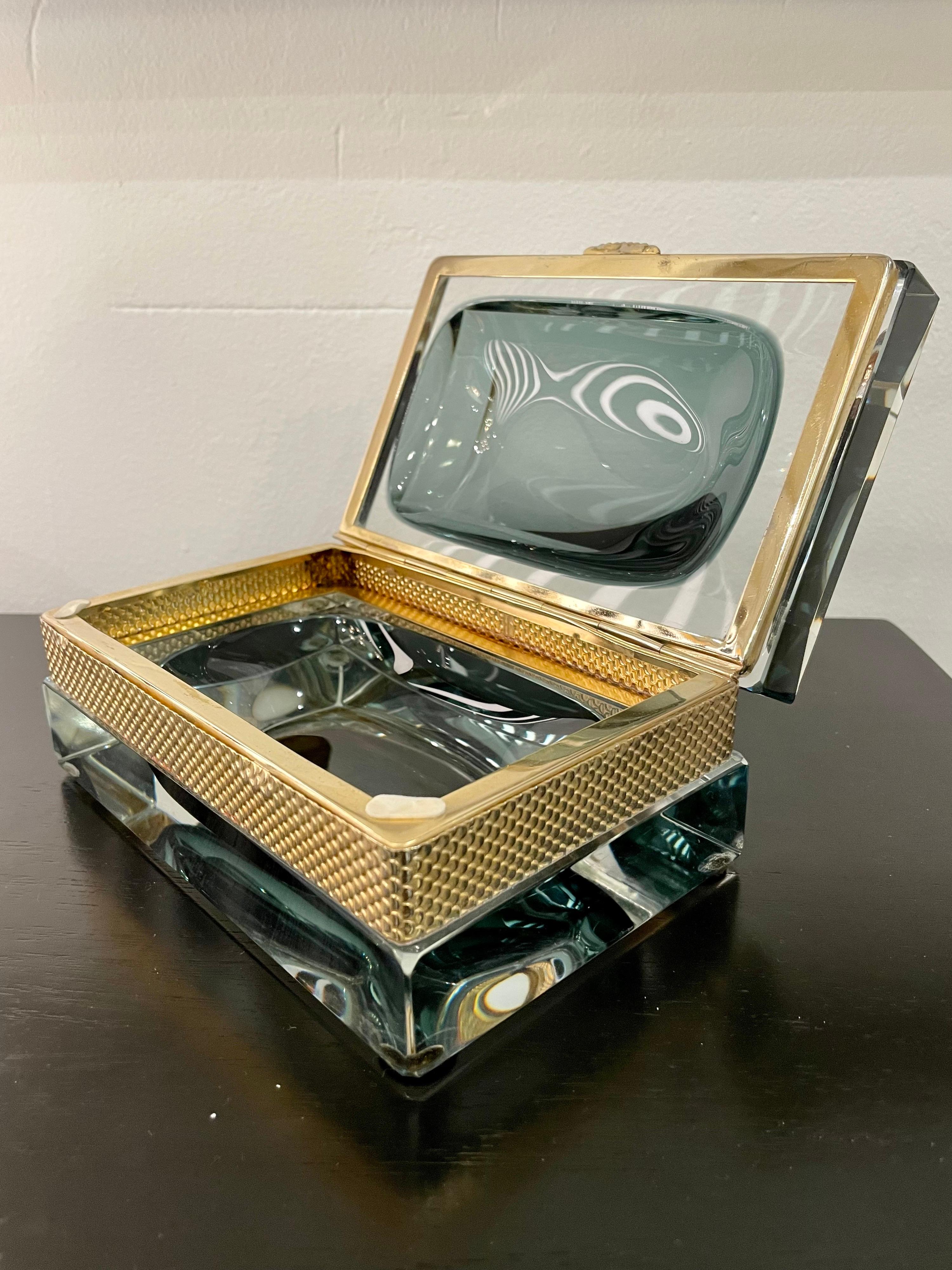 Vintage Alessandro Mandruzzato Faceted Murano Glass Box 6
