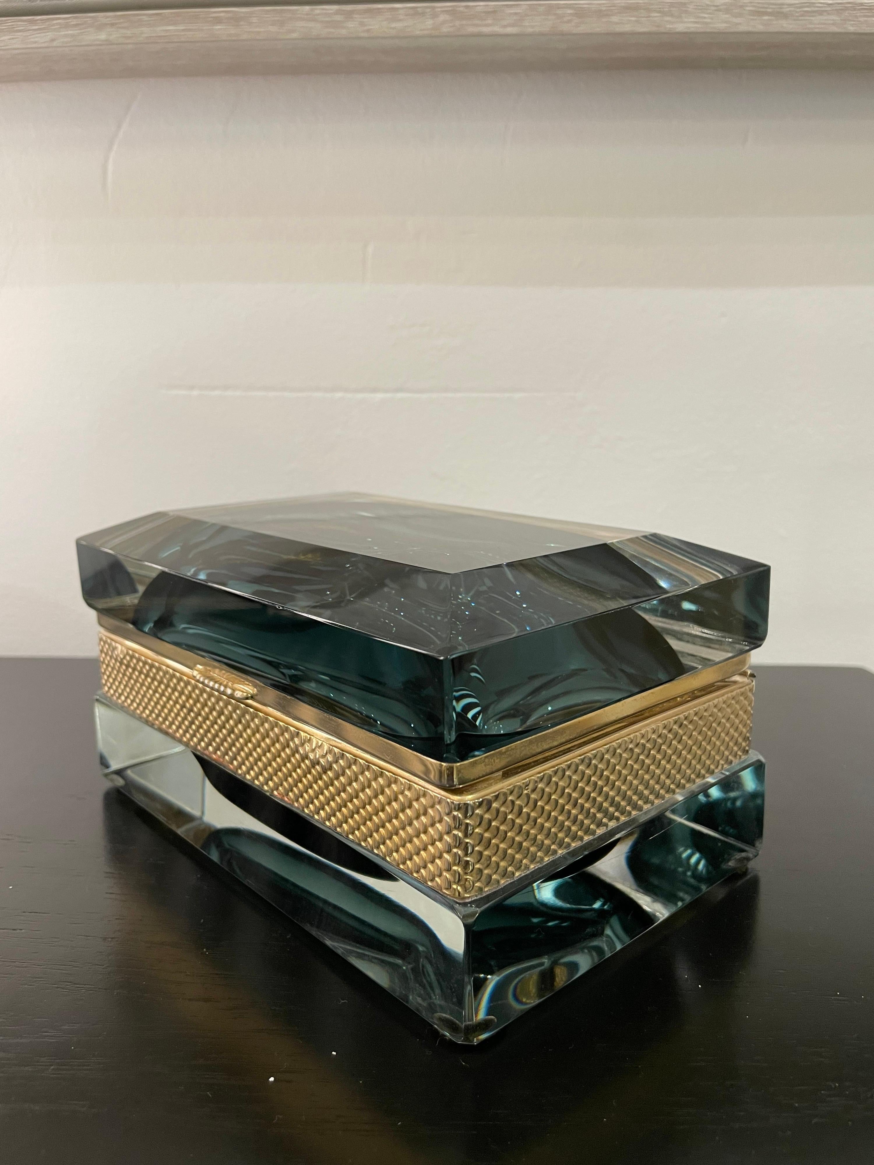 Vintage Alessandro Mandruzzato Faceted Murano Glass Box 7