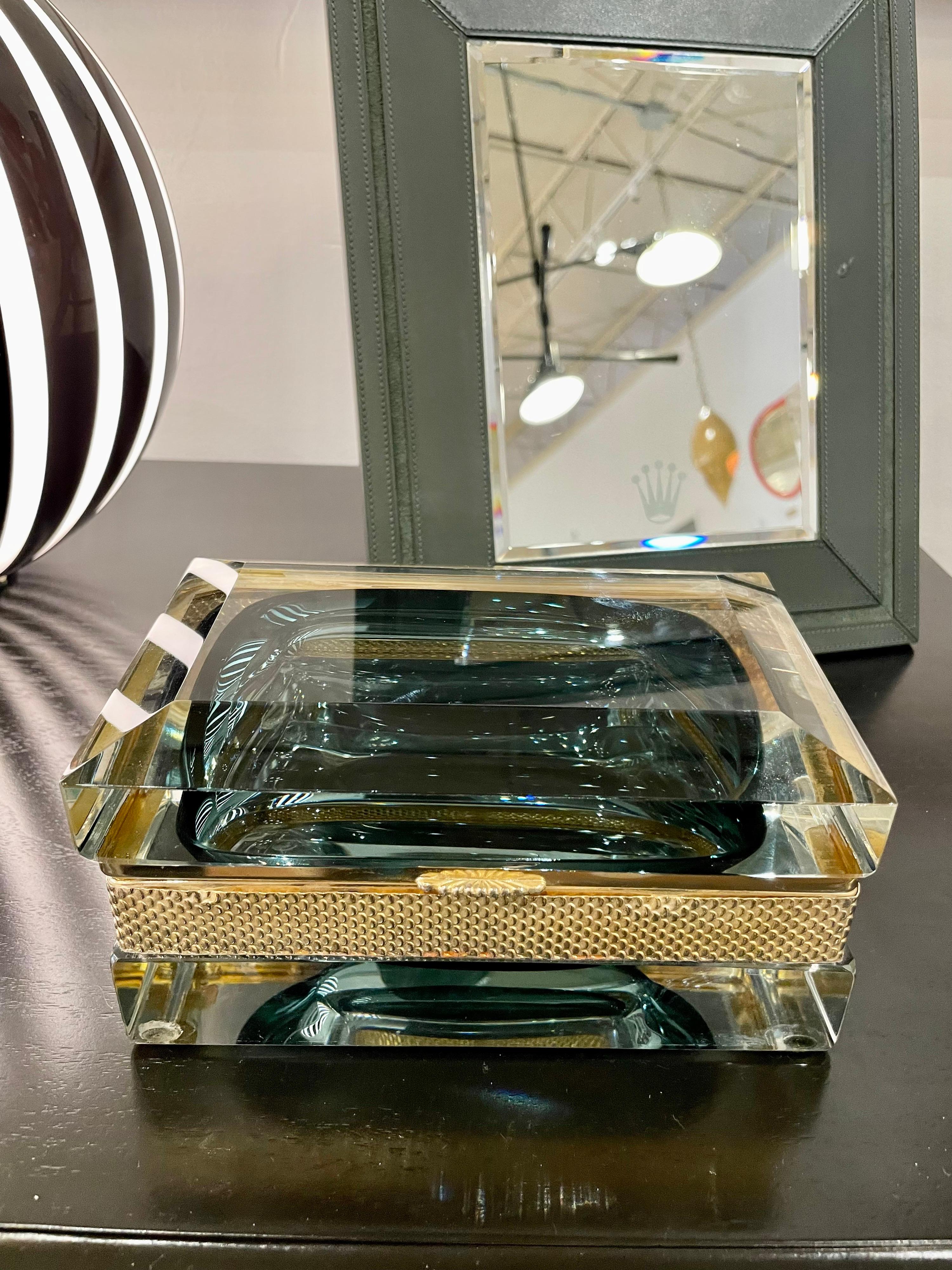 Vintage Alessandro Mandruzzato Faceted Murano Glass Box 1