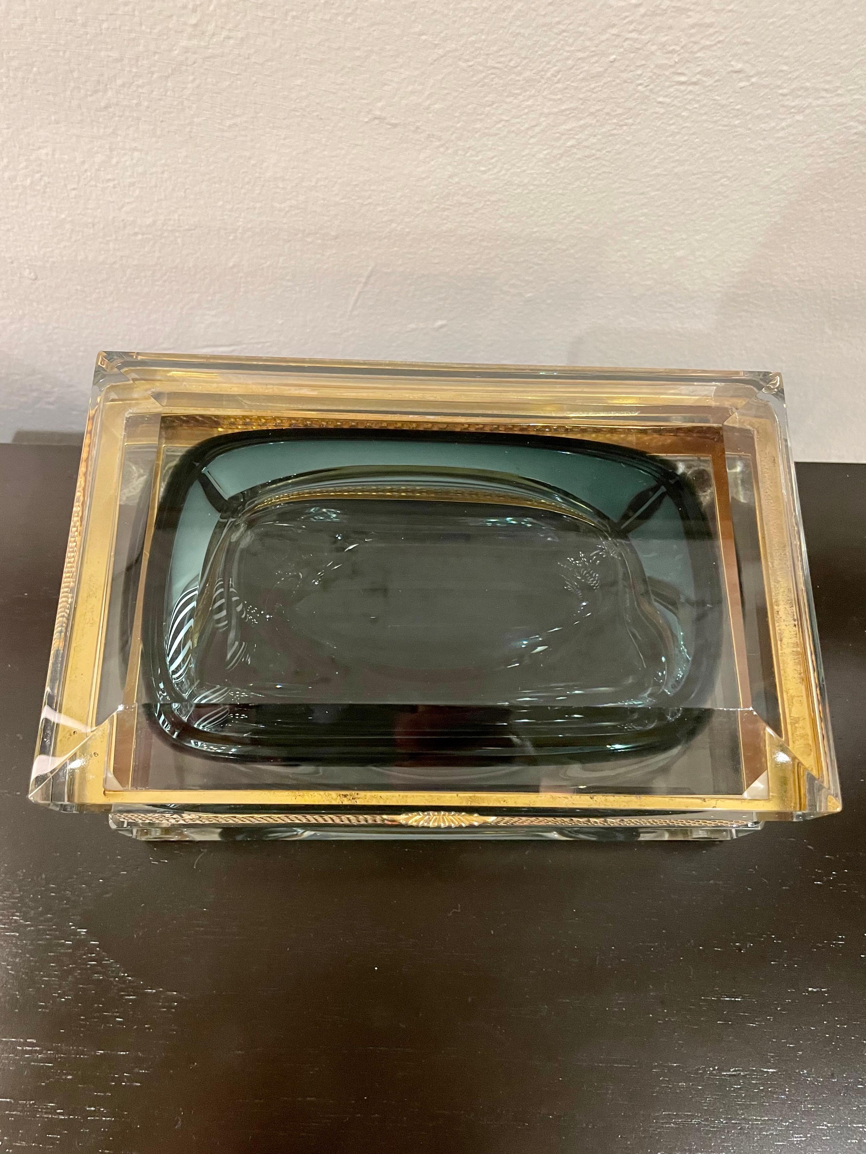 Vintage Alessandro Mandruzzato Faceted Murano Glass Box 2
