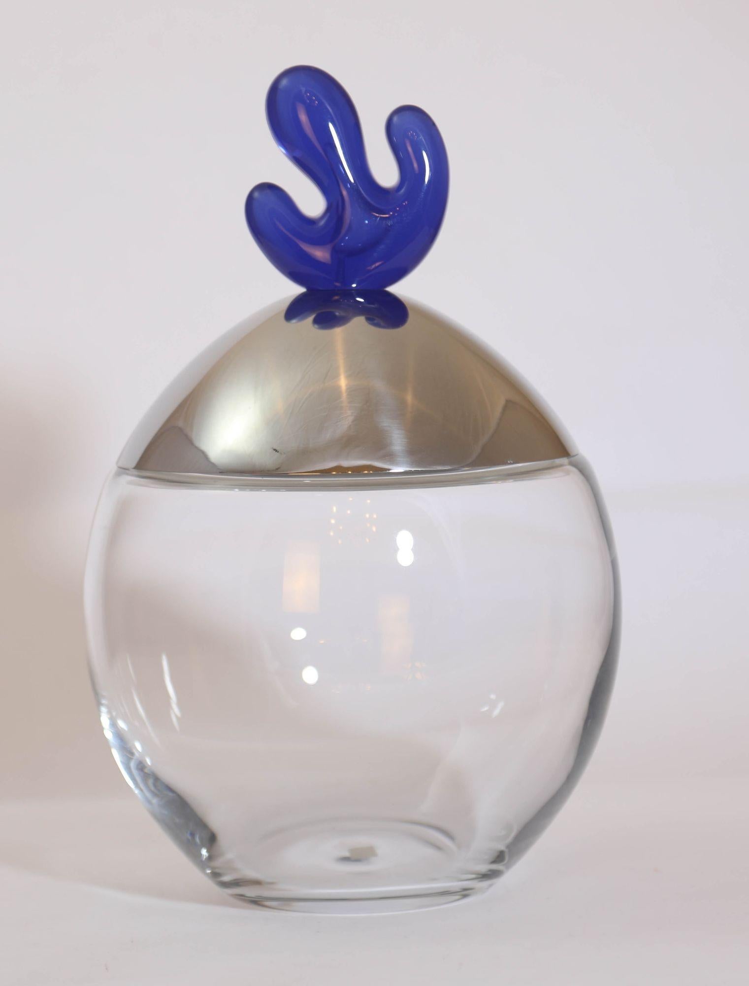 Alessi Big Ovo, Biskuitgefäß aus Glas, entworfen von Joanna Lyle, Italien, Vintage im Angebot