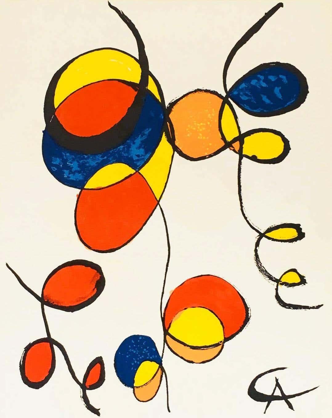 Litografia vintage di Alexander Calder (stampe di Calder degli anni Settanta) In condizioni buone a Brooklyn, NY