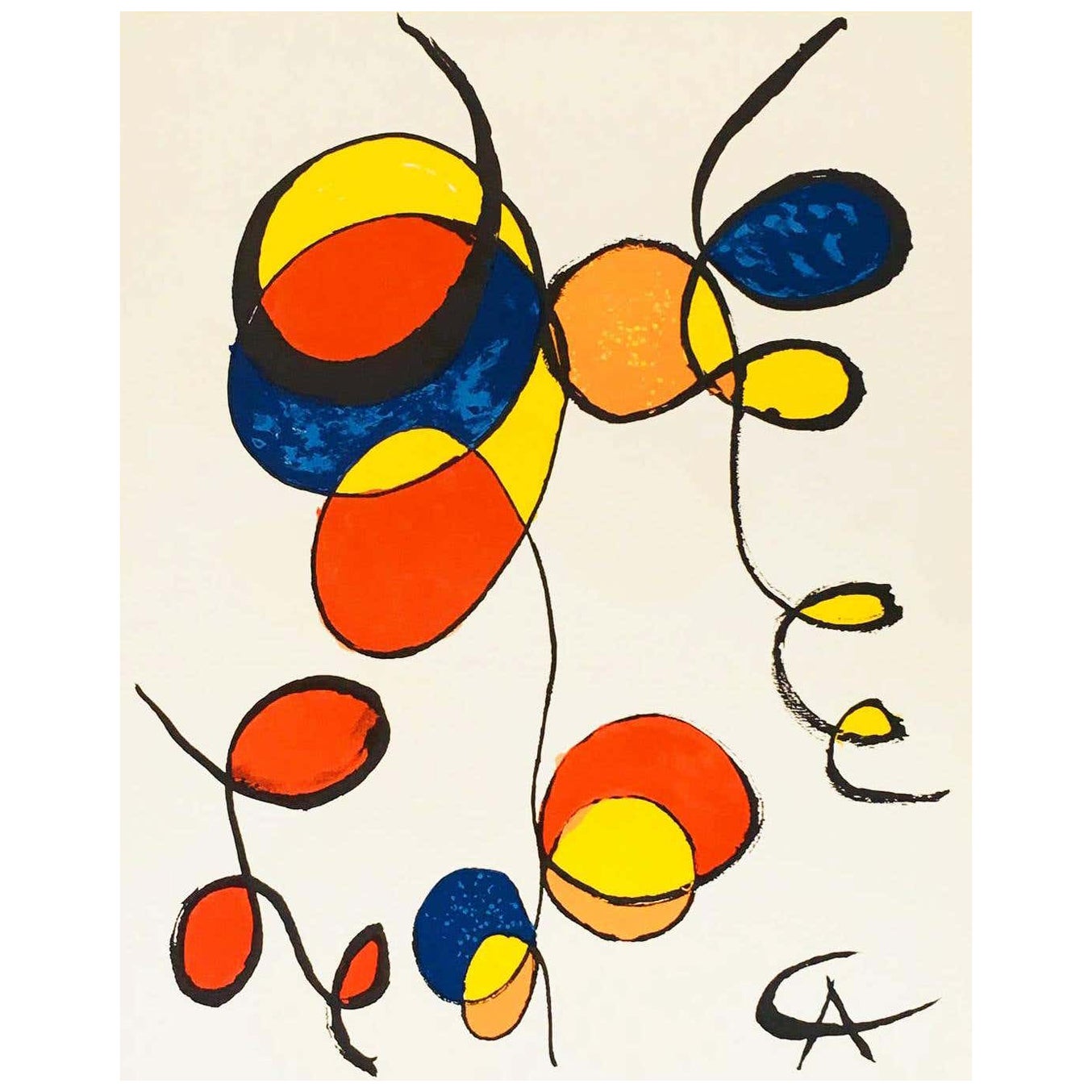 Litografía vintage de Alexander Calder (Grabados de Calder de los años 70)