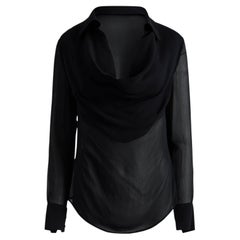 Vintage Alexander Mcqueen 2007 Draped Cow Neck Blouse