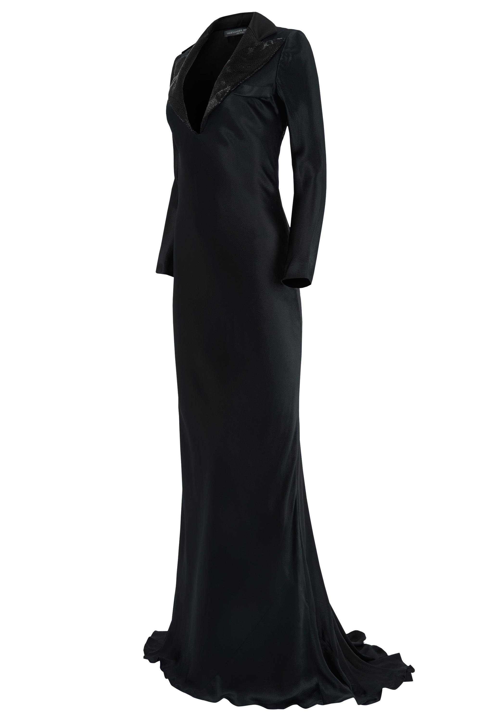 Vintage Alexander McQueen A/W 07 Tuxedo Gown In New Condition For Sale In London, GB