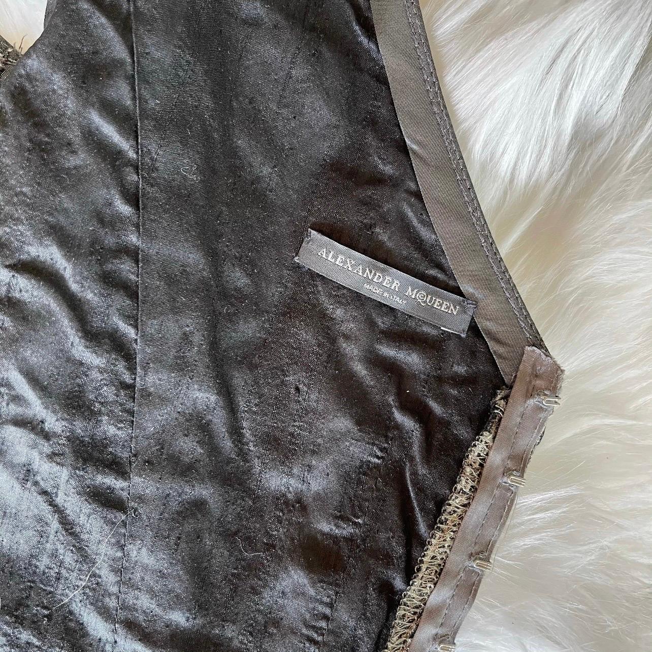 Alexander McQueen - Haut corset/bustier à lacets orné de perles, vintage Unisexe en vente