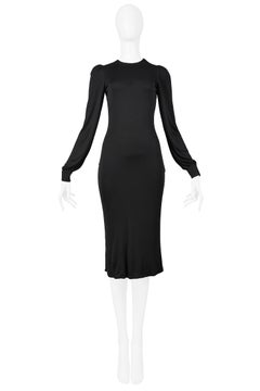 Vintage Alexander McQueen Black Lace "Hitchcock" Dress 2005