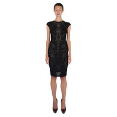 Vintage Alexander Mcqueen Circa 2010 Skeleton Black Dress