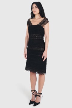 Vintage Alexander Mcqueen F/W 2002 Lace Knee-Length Dress