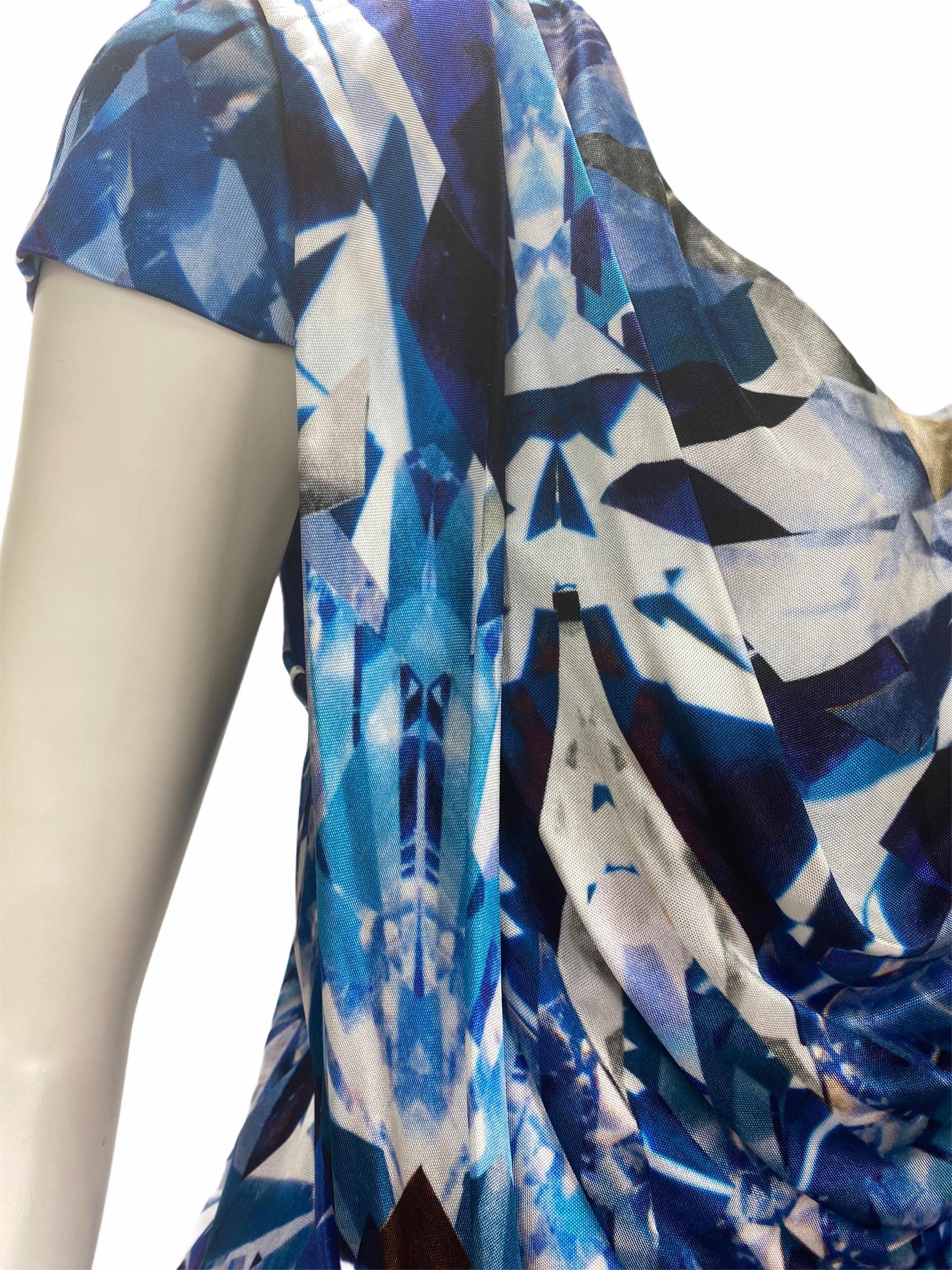 Vintage Alexander McQueen Kaleidoscope Print Tunic Dress  In Excellent Condition For Sale In Montgomery, TX