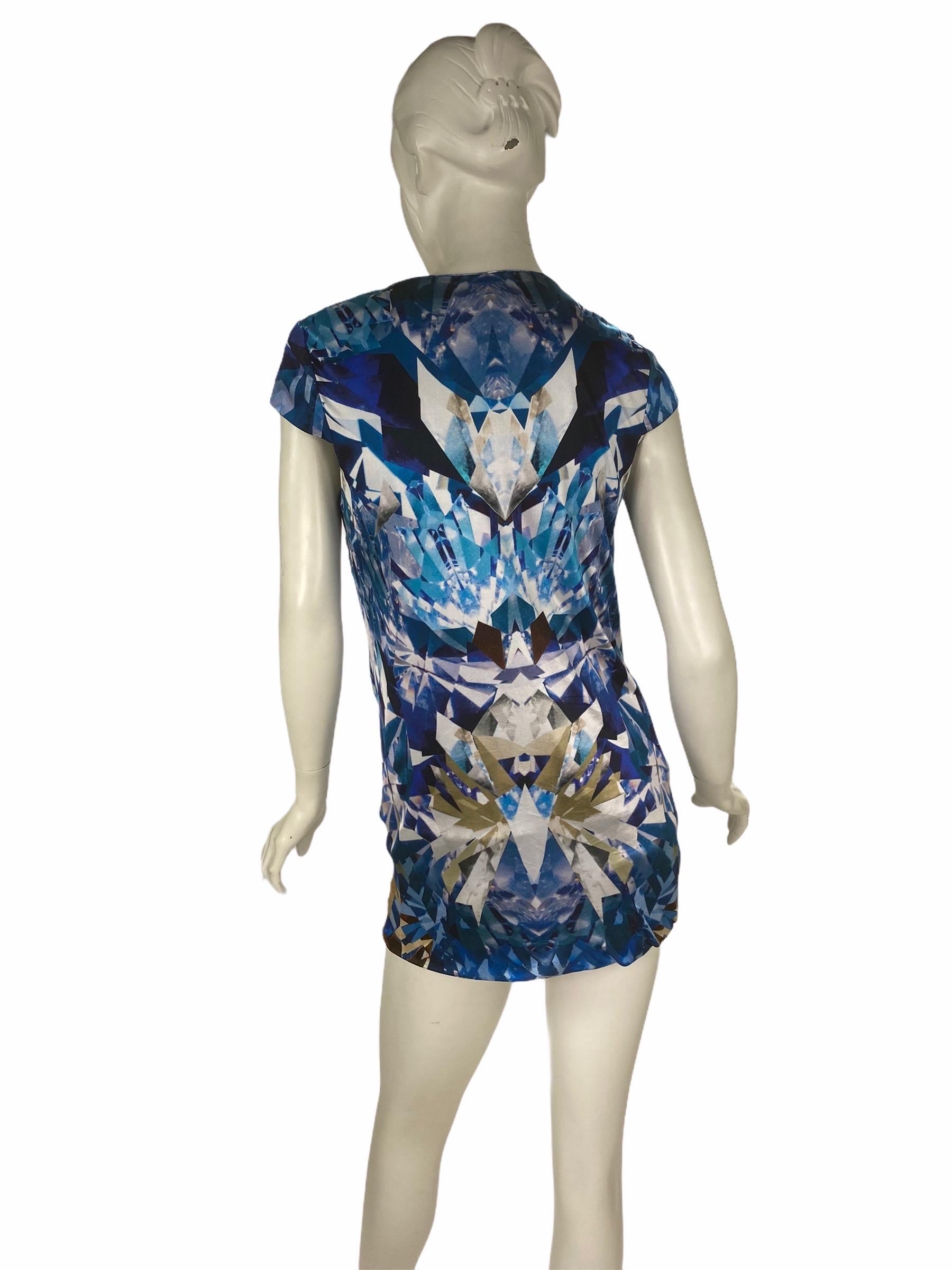 Vintage Alexander McQueen Kaleidoscope Print Tunic Dress  For Sale 2