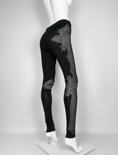 Vintage Alexander McQueen knit cross leggings