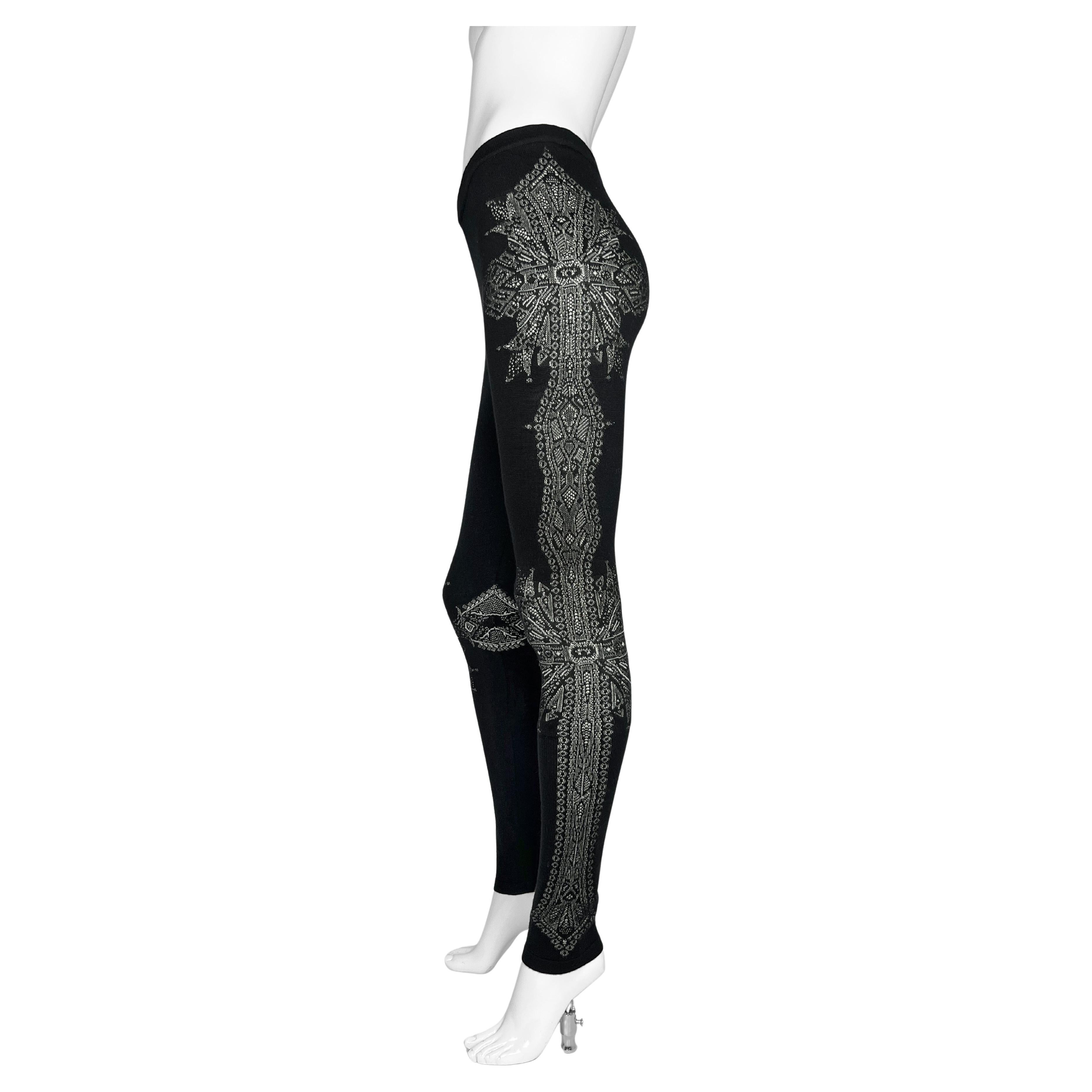 Vintage Alexander McQueen leggings en tricot croisé