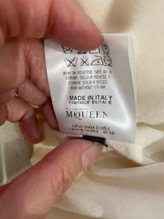 Vintage Alexander Mcqueen Light Green and Cream Silk Crop Jacket